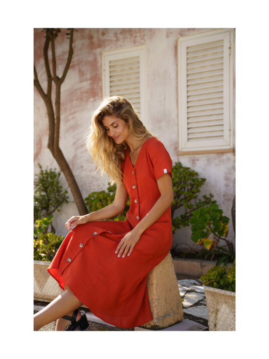Nakoa - Penelope Dress, Burnt Orange - BURNT ORANGE (MURRETTU ORANSSI) | Stockmann - photo 3