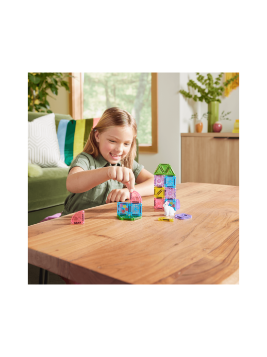 MAGNA-TILES - MAGNA-TILES Micromags Magneettinen rakennussarja Kevätpuutarha, 24 osaa | Stockmann - photo 3