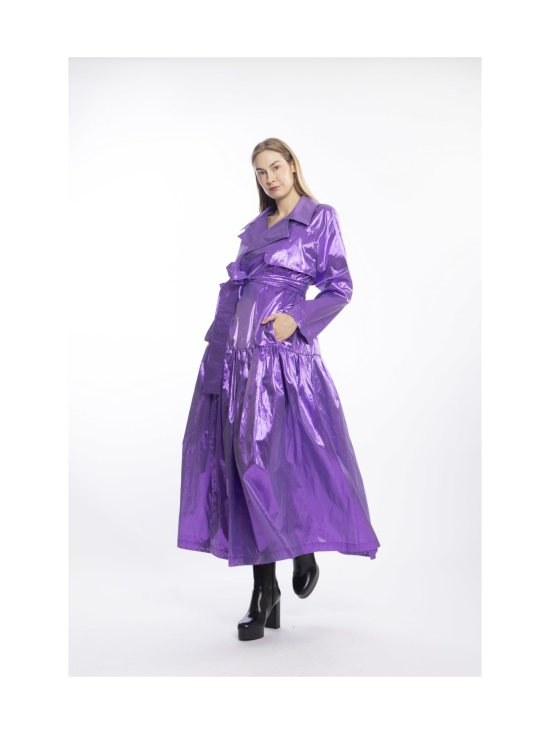 Miia Halmesmaa - LUSH- TRENSSITAKKI, KIILTÄVÄ VIOLETTI - VIOLETTI | Stockmann - photo 4