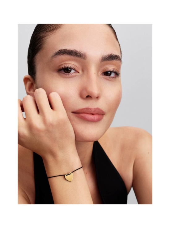 Pandora - Engravable Heart Black Cord Slider Bracelet - 564420C01 | Stockmann - photo 1