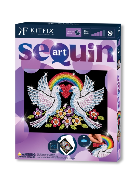 KITFIX - KITFIX Paljettimaalaus Purple Toivon kyyhkyt - photo 1 KITFIX - KITFIX Paljettimaalaus Purple Toivon kyyhkyt | Stockmann - photo 1