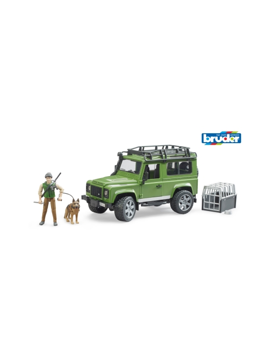 BRUDER - BRUDER Land Rover Defender -maastoauto, metsästäjä ja koira, 1:16 - photo 1 BRUDER - BRUDER Land Rover Defender -maastoauto, metsästäjä ja koira, 1:16 | Stockmann - photo 1