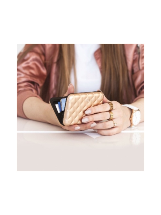 Ögon Designs - Quilted Button - korttikotelo - ROSE GOLD - photo 3 Ögon Designs - Quilted Button - korttikotelo - ROSE GOLD | Stockmann - photo 3