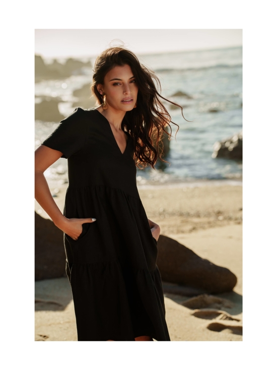 Nakoa - Pellava Kerrosmekko, Black - MUSTA - photo 5 Nakoa - Pellava Kerrosmekko, Black - MUSTA | Stockmann - photo 5