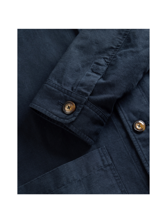 Berkeley - Walt Linen Overshirt -paitatakki - NAVY | Stockmann - photo 5