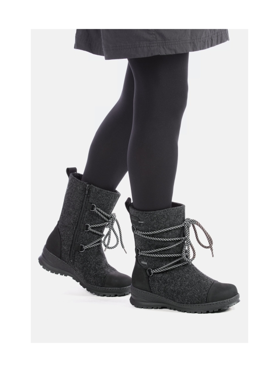 Pomar - KOLI Naisten XW GORE-TEX® huopasaapikkaat - GRANIT FELT/BLACK WAXY LEATHER | Stockmann - photo 3