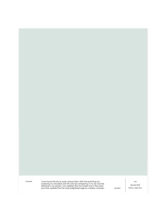 Sävymalli LB1 AUGUST - yellowy light blue