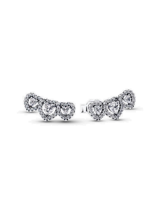 Pandora - Halo Heart Trilogy Stud Earrings - 294411C01 | Stockmann - photo 4