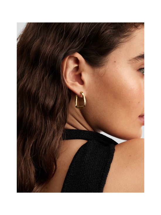 Pandora - Twisted Gold-Plated Hoop Earrings - 263876C00 | Stockmann - photo 2