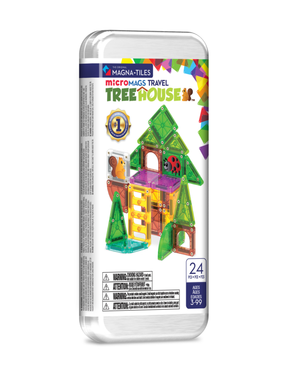 MAGNA-TILES - MAGNA-TILES Micromags Magneettinen rakennussarja Puumaja, 24 osaa | Stockmann - photo 1