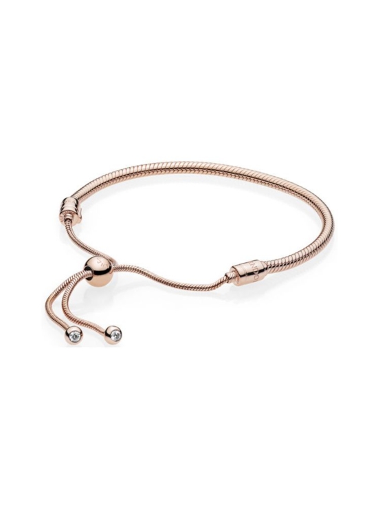 Pandora Moments -käärmeketjurannekoru ja liukulukko Pandora Moments Snake Chain Slider Bracelet 589652C01