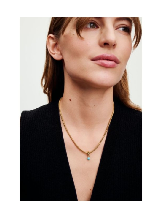 Pandora - 14k Gold-plated dangle with capri blue crystal | Stockmann - photo 1