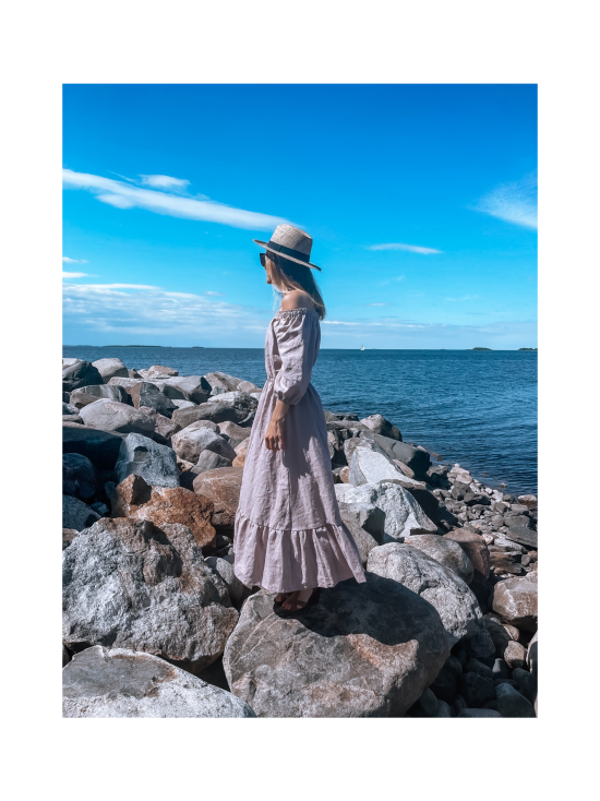 UPEA - Off Shoulder Ruffle Dress Linen, Nude Pink - NUDE PINK - photo 6 UPEA - Off Shoulder Ruffle Dress Linen, Nude Pink - NUDE PINK | Stockmann - photo 6