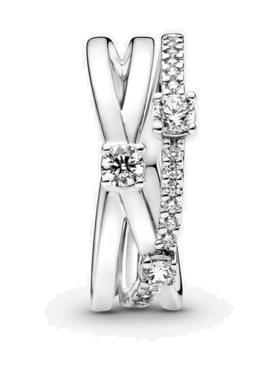 Säihkyvä kolmisäikeinen sormus Sparkling Triple Band Ring 199400C01