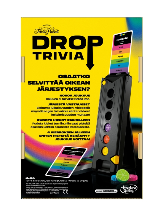 HASBRO GAMING - TRIVIAL PURSUIT Drop Triviapeli (suomenkielinen) - photo 3 HASBRO GAMING - TRIVIAL PURSUIT Drop Triviapeli (suomenkielinen) | Stockmann - photo 3
