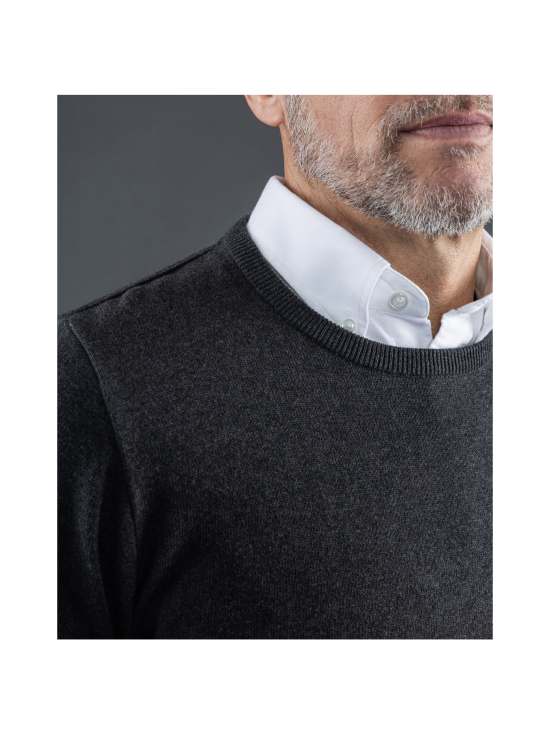 Berkeley - Brockton Cotton Crew -puuvillaneule - DARK GREY | Stockmann - photo 2