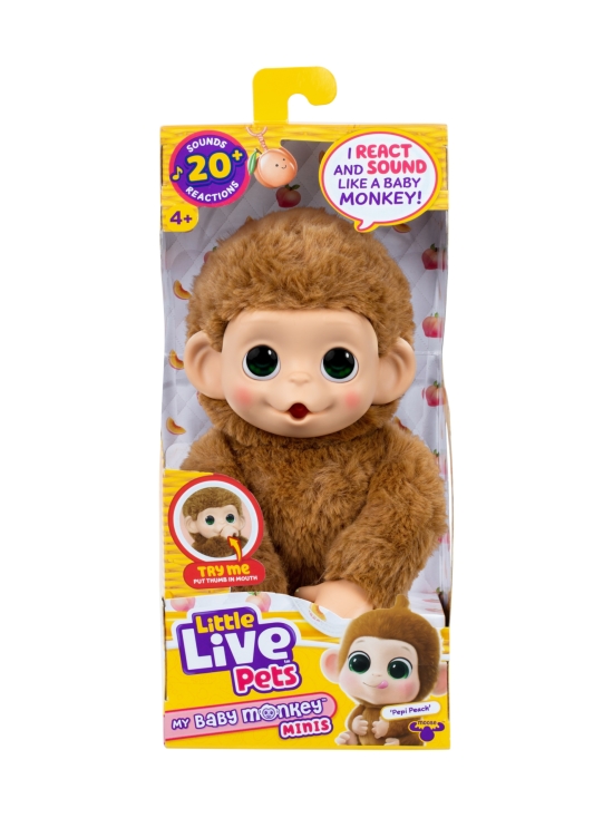 LITTLE LIVE PETS - LITTLE LIVE PETS Interaktiivinen pehmoapina Minis, 19 cm | Stockmann - photo 1