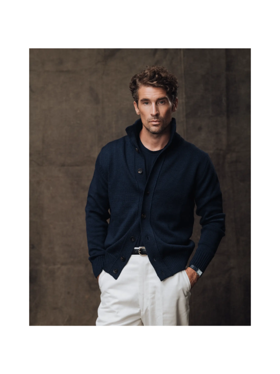 Berkeley - Bardello Merino Cardigan neuletakki - NAVY MELANGE | Stockmann - photo 2