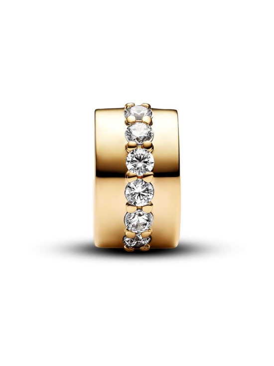 Pandora - 14k Gold-plated clip with clear cubic zirconia | Stockmann - photo 2