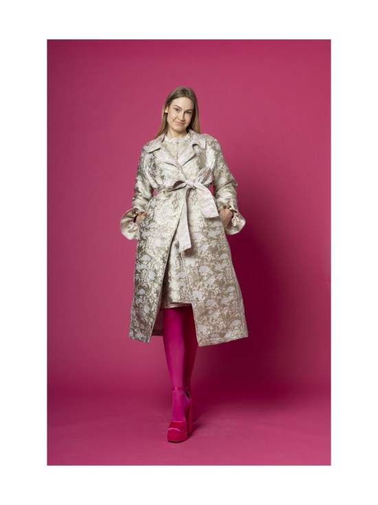 Miia Halmesmaa - BROKADITAKKI, VAALEANPUNAINEN MINTTU - VAALEANPUNAINEN | Stockmann - photo 4