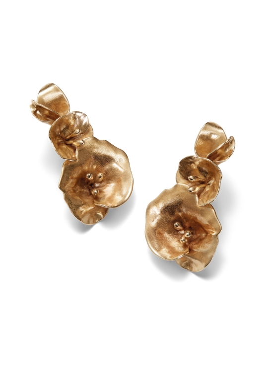 Kalevala - Kesäyön ruusu isot nappikorvakorut pronssi 361000702T | Stockmann - photo 1