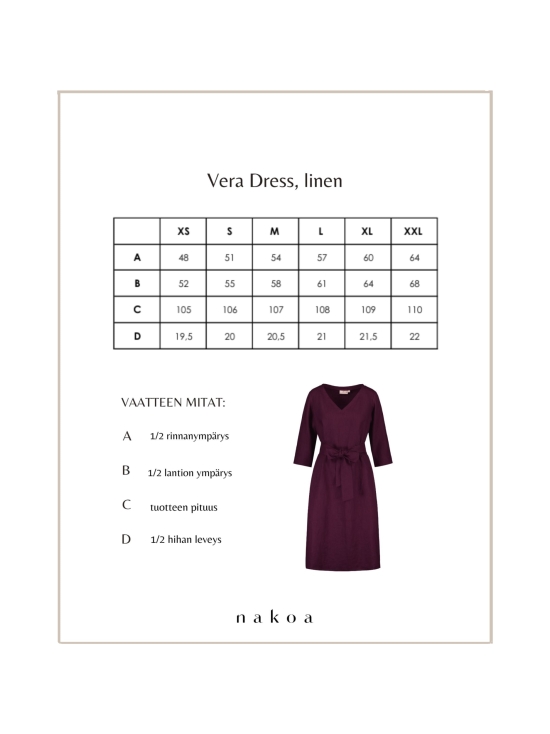 Nakoa - Vera Dress Pellavamekko, Merlot - TUMMANPUNAINEN | Stockmann - photo 6