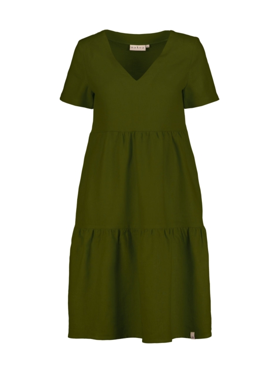 Nakoa - Pellava Kerrosmekko, Olive Green - OLIVE GREEN (OLIIVINVIHREÄ) | Stockmann - photo 1