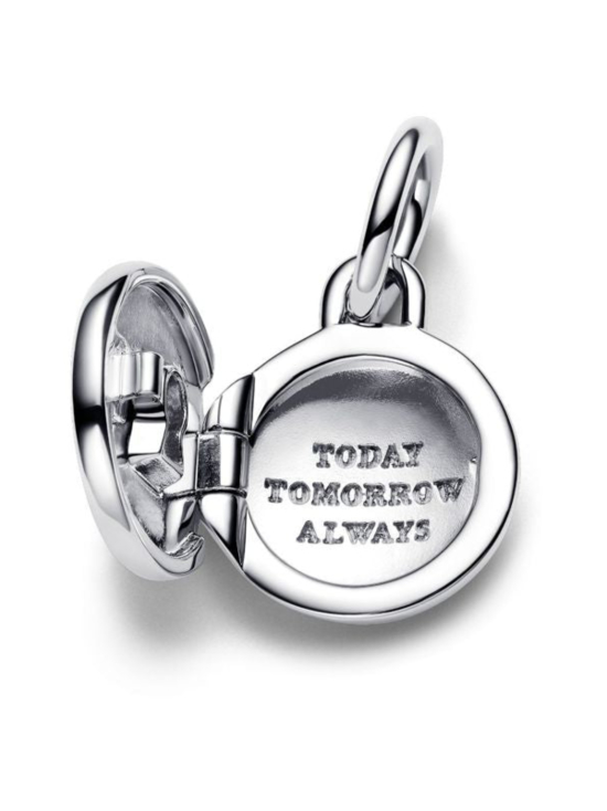 Pandora - Avattava ja kaiverrettava medaljonki -riipushela Key hole engravable locket sterling silver dangle with clear cubic zirconia Sterling silver  Cubic Zirconia Clear 793066C01 | Stockmann - photo 6