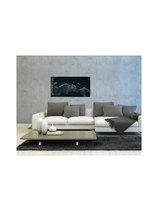Annika Salmi Art - Golden mountain Akustiikkateos 60x120cm | Stockmann - photo 4