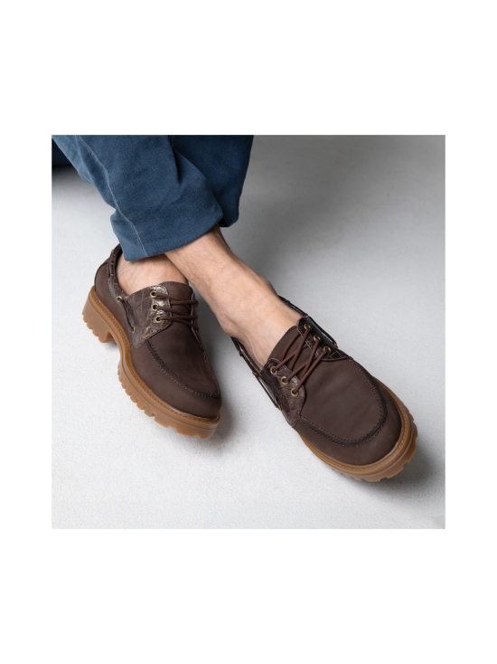 Pomar - SEILORI Zero Waste purjehduskengät - BROWN CROCO/BARK WAXY | Stockmann - photo 3