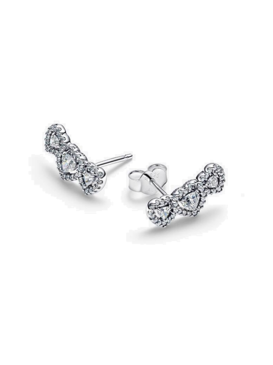 Pandora - Halo Heart Trilogy Stud Earrings - 294411C01 | Stockmann - photo 3