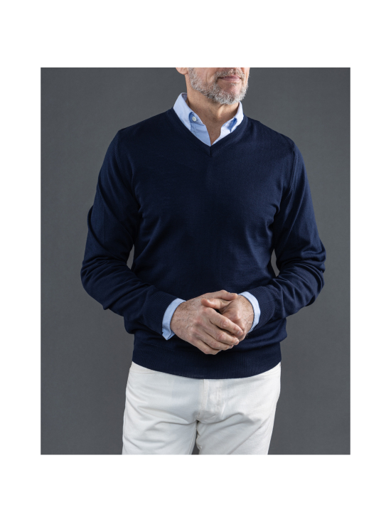 Berkeley - Wilton Merino V-neck -villaneule - NAVY | Stockmann - photo 2
