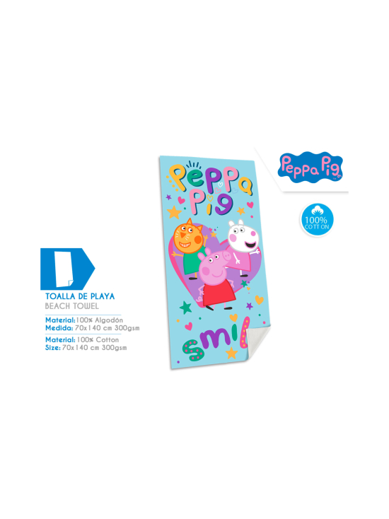 PEPPA PIG - PEPPA PIG Rantapyyhe, puuvillaa | Stockmann - photo 3