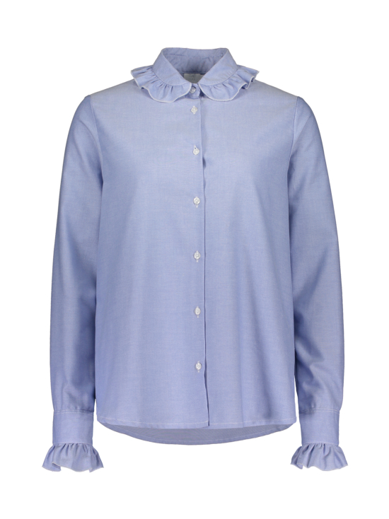 Gauhar Helsinki - Ruffled trim paitapusero oxford sininen - SININEN - photo 1 Gauhar Helsinki - Ruffled trim paitapusero oxford sininen - SININEN | Stockmann - photo 1