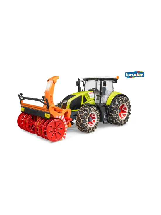BRUDER Claas Axion 950 -traktori lumilingolla ja -ketjuilla, 1:16
