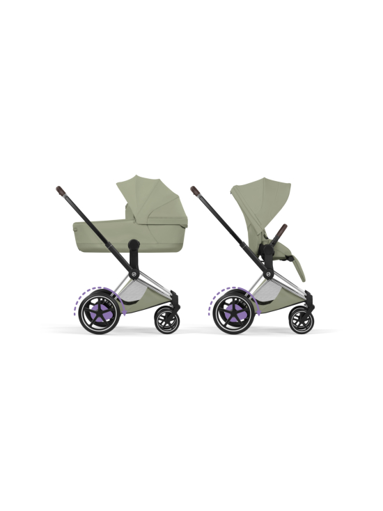 CYBEX - Cybex ePriam Style yhdistelmävaunut (Chrome Brown) - SAGE GREEN | Stockmann - photo 2