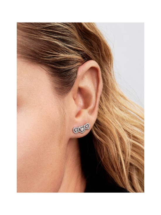 Pandora - Halo Heart Trilogy Stud Earrings - 294411C01 | Stockmann - photo 5
