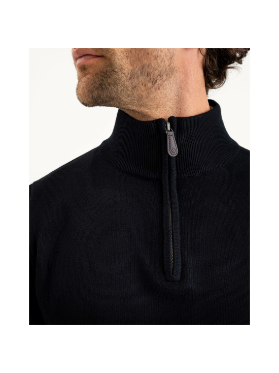 Berkeley - Brockton Halfzip -puuvillaneule - MUSTA | Stockmann - photo 3