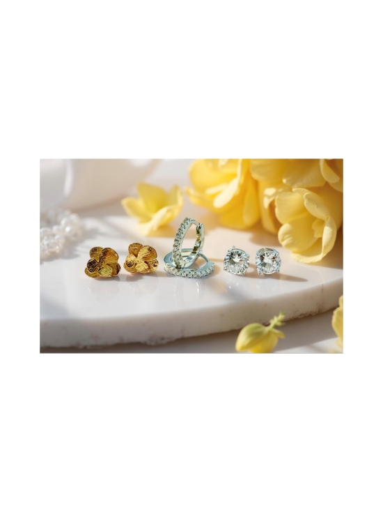 DFJ Collections - Kukkiva eleganssi - kolmen hopeakorvakorun setti | Stockmann - photo 1