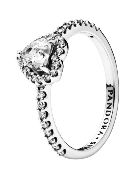 Pandora - Heart sterling silver ring with clear cubic zirconia Elevated Heart -sormus 198421C01 | Stockmann - photo 2