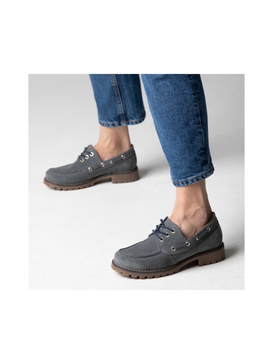 Pomar - RENTUKKA Zero Waste purjehduskengät - GREY SUEDE/TAN SOLE | Stockmann - photo 2