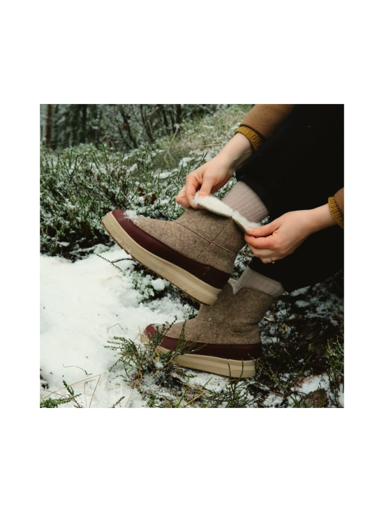 Pomar - NIVA Naisten lämmin GORE-TEX huopakenkä - SAND FELT/VIVIAN BROWN/FUR | Stockmann - photo 2