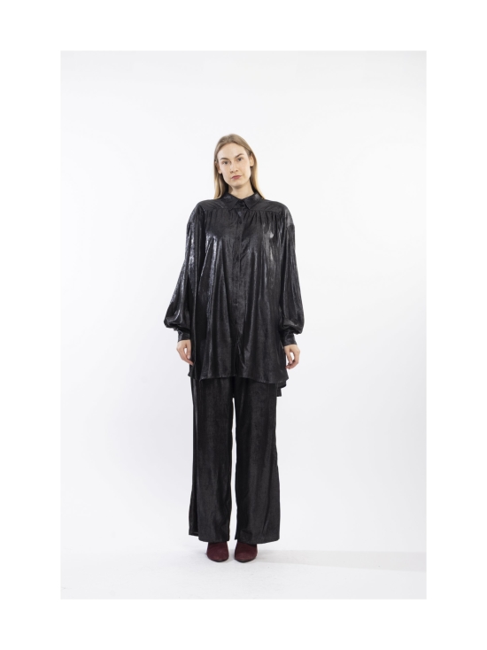 Miia Halmesmaa - HOUSUT, KIILTÄVÄ MUSTA - MUSTA | Stockmann - photo 3