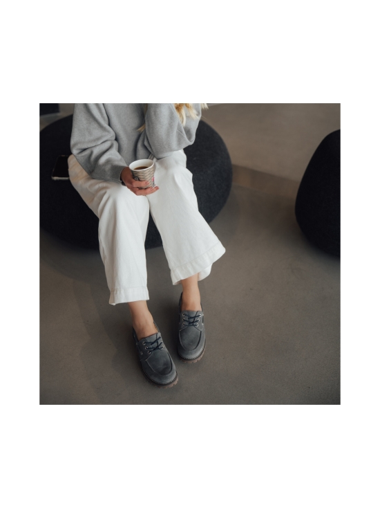 Pomar - RENTUKKA Zero Waste purjehduskengät - GREY SUEDE/TAN SOLE | Stockmann - photo 8