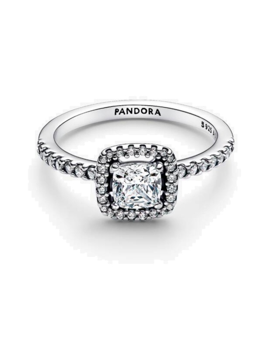Pandora - Sparkling Square Halo Ring - 193555C02 | Stockmann - photo 4