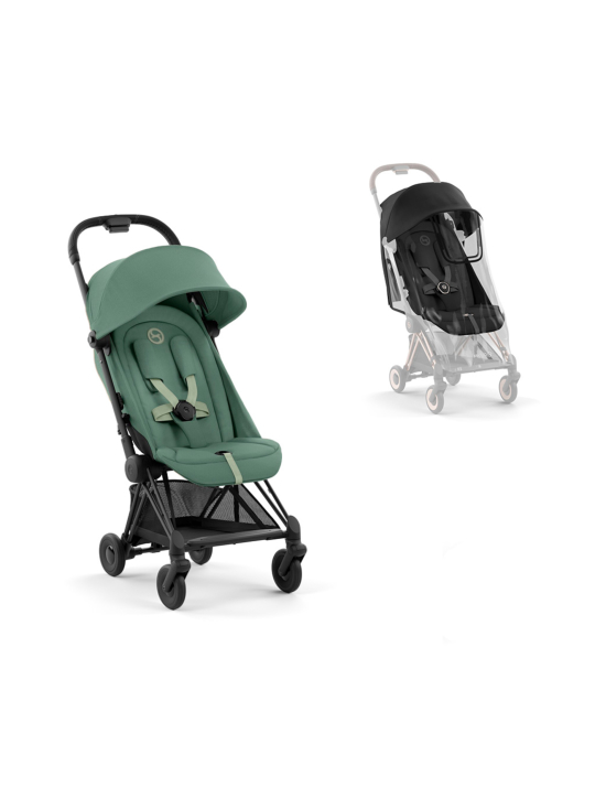 CYBEX - Cybex Coya matkarattaat ja sadesuoja (Matte Black) - LEAF GREEN - photo 2 CYBEX - Cybex Coya matkarattaat ja sadesuoja (Matte Black) - LEAF GREEN | Stockmann - photo 2