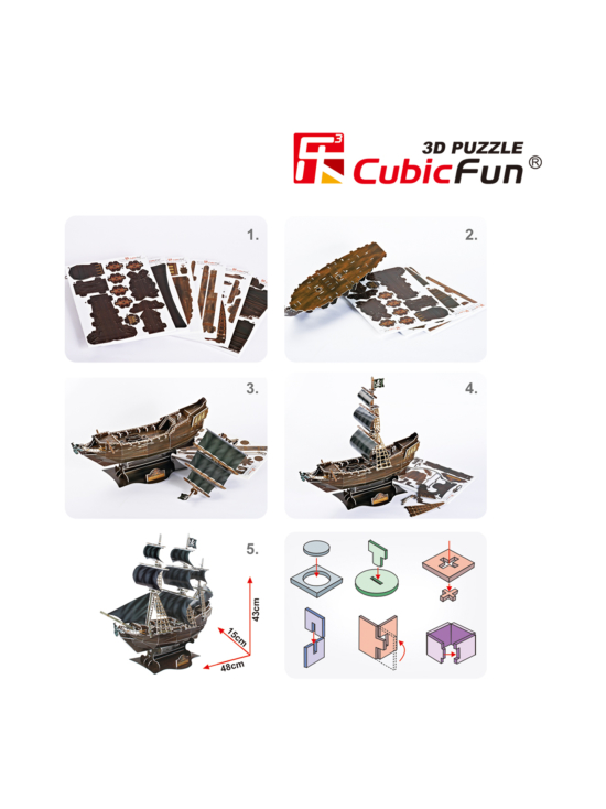 CUBIC FUN - CUBICFUN 3D Palapeli The Queen Anne´s Revenge | Stockmann - photo 4