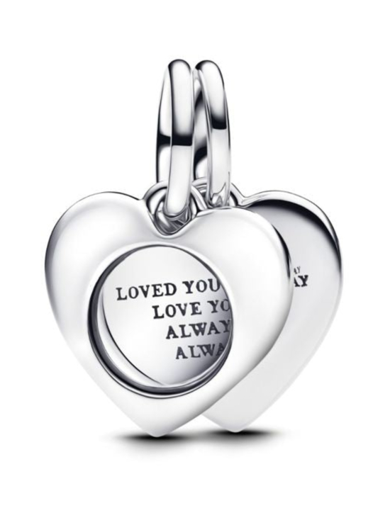 Pandora - Kaiverrettava sydän ja suurennuslasi -tuplariipushelaEngravable heart sterling silver double dangle with magnifying glass Engravable Heart Magnifying Glass Double Dangle Charm | Stockmann - photo 2