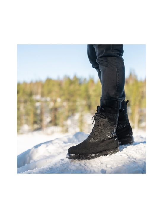 Pomar - KIIRUNA Miesten GORE-TEX huopasaappaat - BLACK WAXY/PU/GRANIT FELT | Stockmann - photo 2