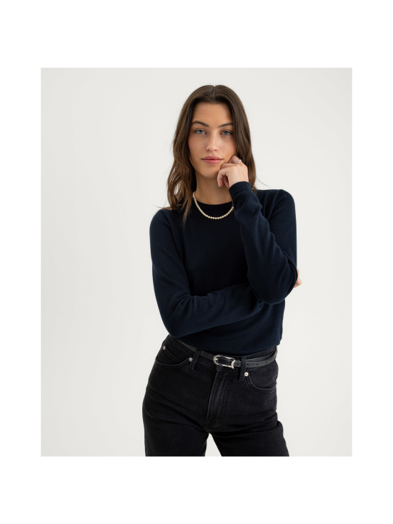 Berkeley - W's Brockton Cotton Crew -puuvillaneule - NAVY | Stockmann - photo 3